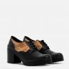 Francesine in pelle e nappa stampa Geo Classic Nere - immagine 2
