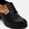 Francesine in pelle e nappa stampa Geo Classic Nere - immagine 4