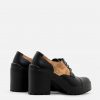 Francesine in pelle e nappa stampa Geo Classic Nere - immagine 3