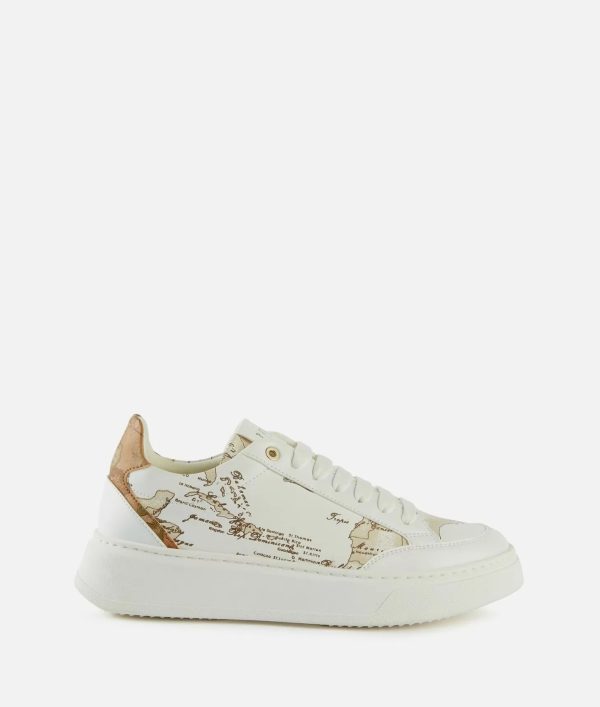 Sneakers in eco nappa con lettering 1ᴬ Classe Bianche