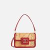 Frame Bag tracollina con patta stampa Geo Classic Lampone