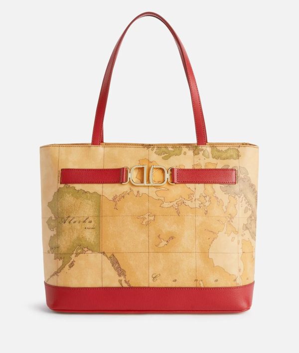 3D Geo borsa shopping Lampone