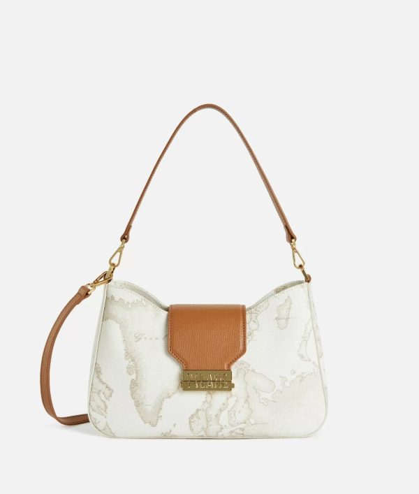 Gold Touch Bag tracolla Geo White