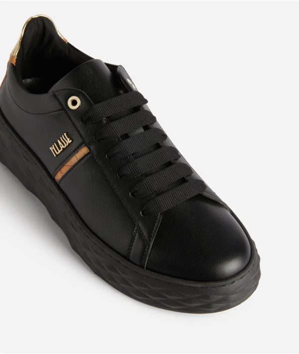 Sneaker in eco nappa con dettaglio Geo Classic e logo Nere - immagine 2