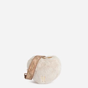 Cozy Fur tracollina a cuore Beige Chiaro