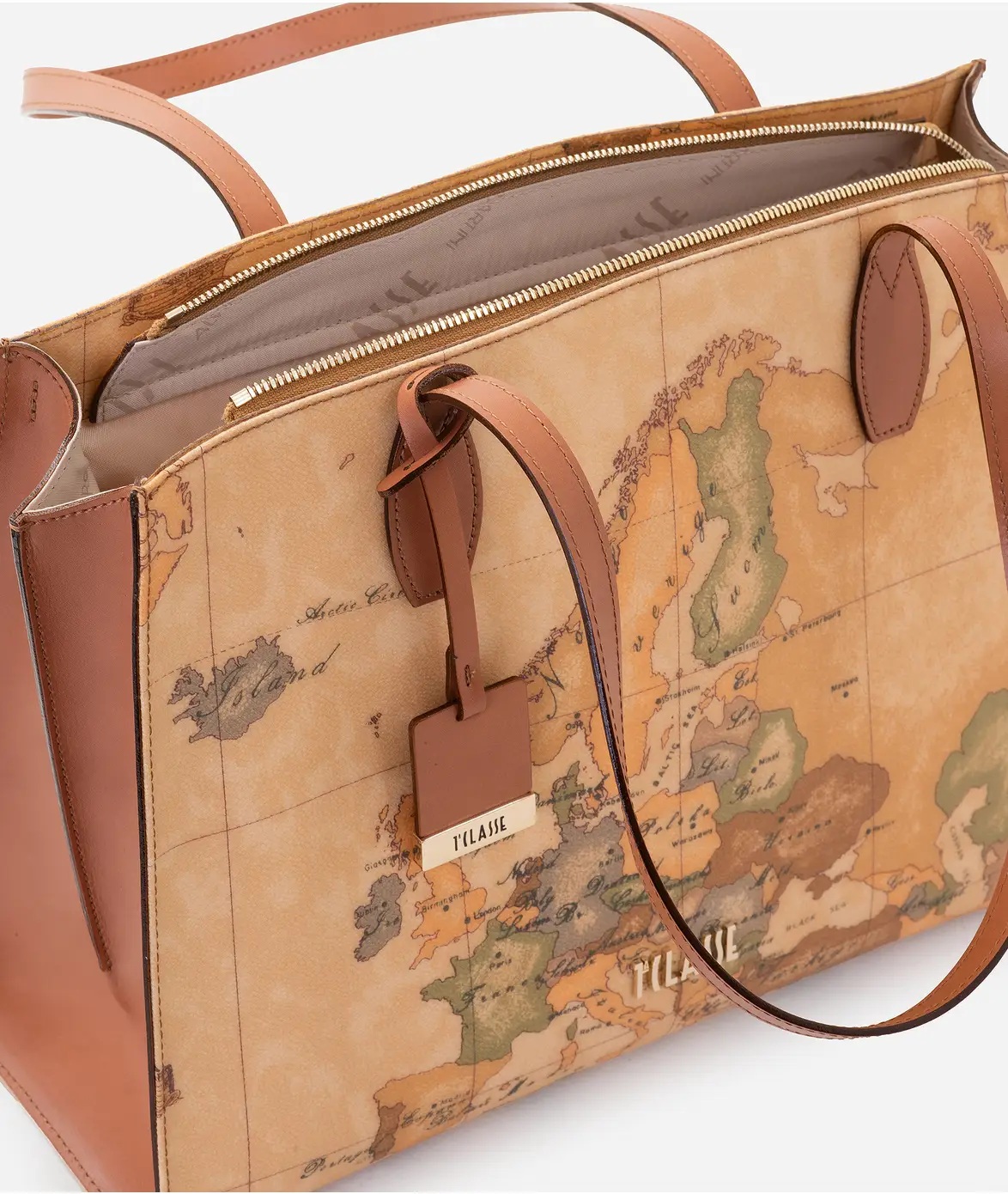 Geo Classic borsa shopping con fianchi in pelle - immagine 2