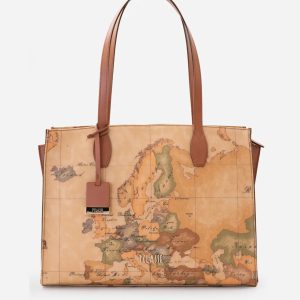Geo Classic borsa shopping con fianchi in pelle