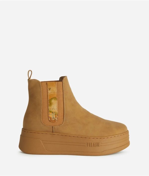 Geo Elevate beatles in tessuto nabuk Beige