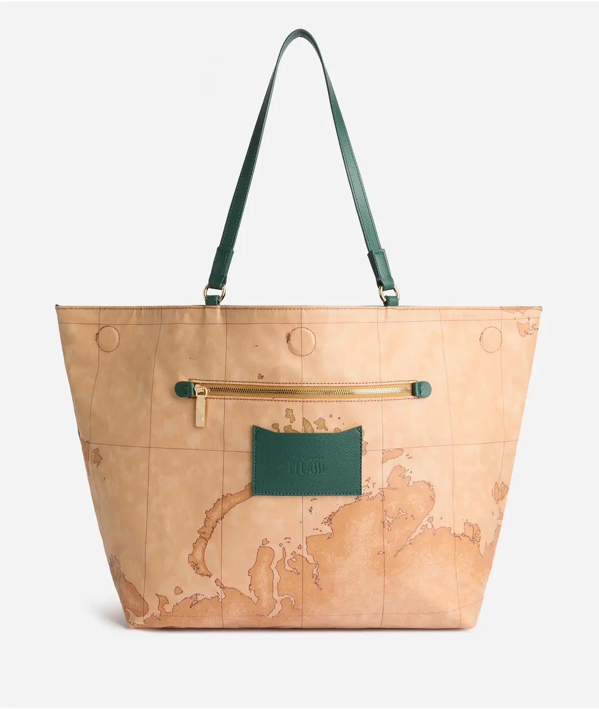 Soft Twist borsa shopping reversibile Verde Bottiglia - immagine 4