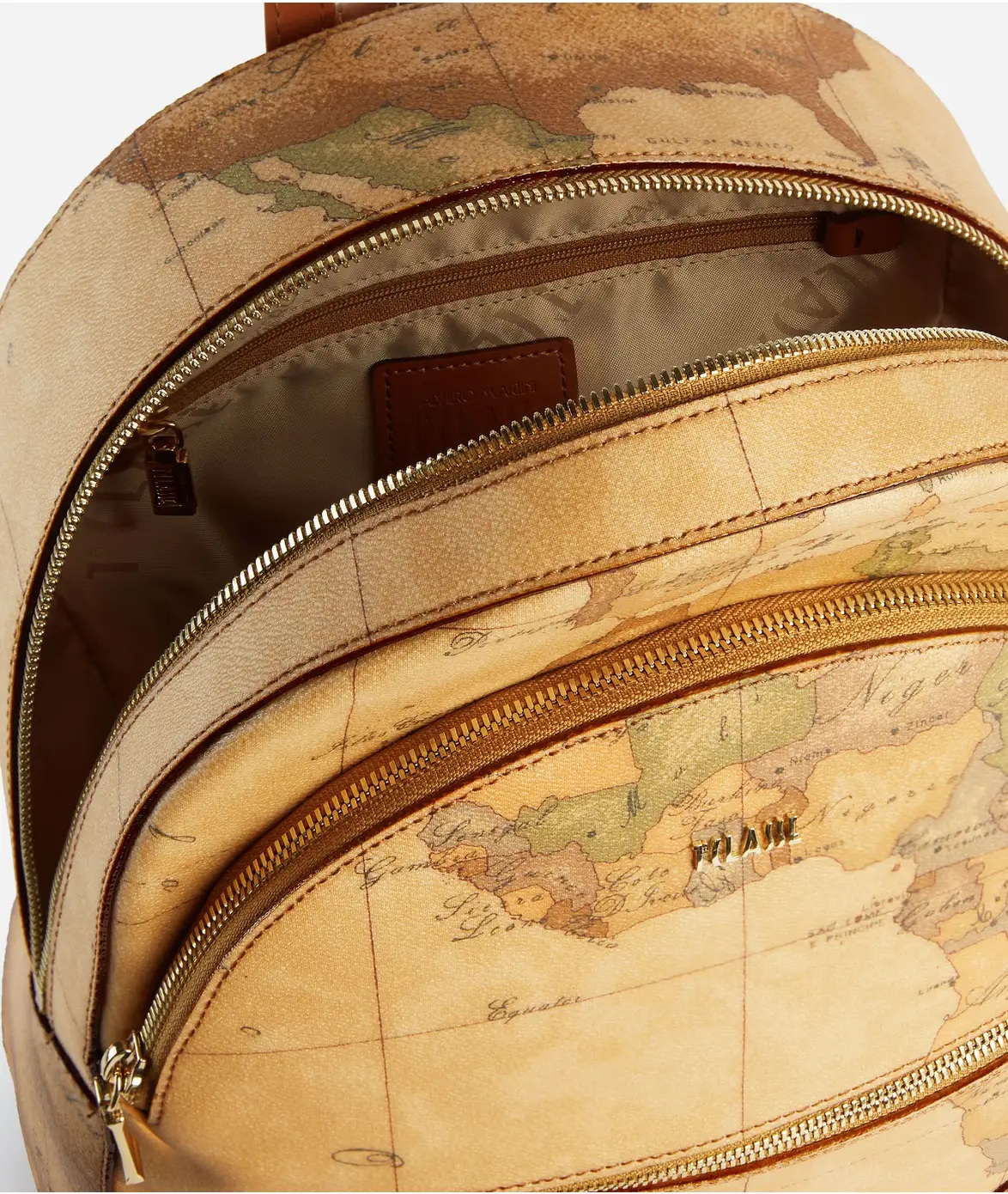 Zaino tre tasche in tessuto stampa Geo Classic Naturale - immagine 2